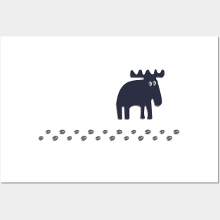 Wildlife tracks - a shy moose Posters and Art